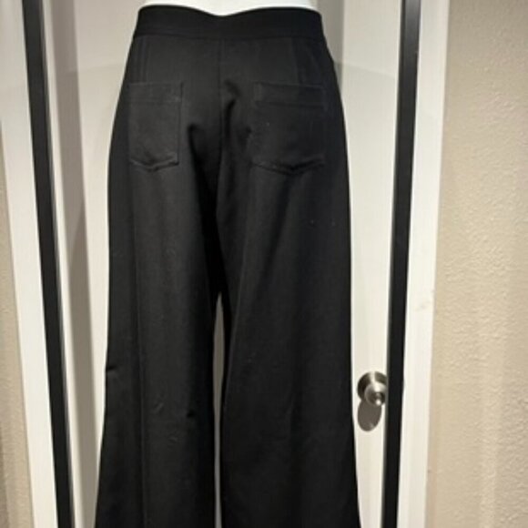 Women’s Black Dress Pants By Clara Sun Woo Wide Leg Zipper Fly - Picture 8 of 12